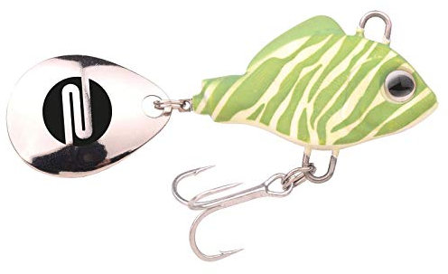 SPRO ASP Spinner UV– Searchbait mit original Gamakatsu Haken zum Angeln auf Raubfisch, Spinnangeln, Gewicht:14g, Farbe:Firefly UV