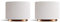 Fellow Monty Milk Art Espresso Cups - Small Double Wall Ceramic Demitasse, Matte White with Copper Base, 3 oz Cup (Set of 2), 88 ml