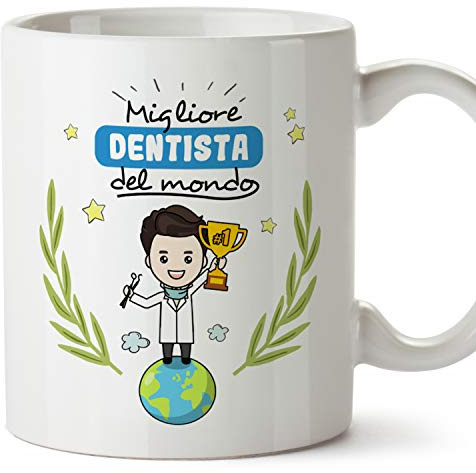 (Tasse in Italienisch) Zahnarzt (Mann) 350 ml besten der welt