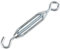 Hardware Solutions - Turnbuckle Wire Tensioner - Hook & Eye Rope Cable Tension Set for Chain, Rope & Fence Wire - M3 (3/16) - Zinc Plated - Pack 1