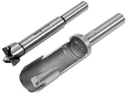 2 Tlg. Forstnerbohrer Scheibenschneider Zapfenschneider Oberfräser Fräsköpfe Topfbohrer Ausbohr- und Auffüllsatz 15-35mm, Durchmesser:15mm
