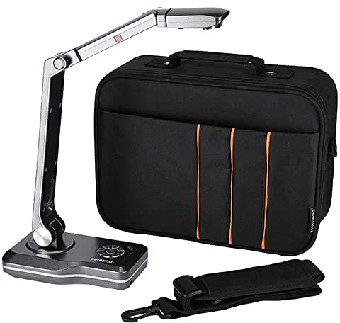celexon Dokumentenkamera DK800 mit Tragetasche M | Flexible Plug&Play Lösung mit Diebstahlschutz für Schule & Büro | interaktive Full HD Präsentationen mit Mac OS & Windows per HDMI, USB oder VGA