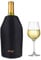 NEWGO® Wine Cooler Sleeve, Reusable Wine Ice Pack Sleeve with Protector, Rapid Cooling Insulator Bottle Chiller for Champagne Burt White Red Wine, Beer - Black