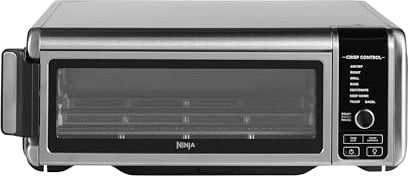 Ninja Foodi 8-in-1 Multifunktionsofen, tragbarer Mini-Ofen für Arbeitsflächen, Multifunktionsofen mit 8 Kochfunktionen; Air Fry, Rösten, Grillen, Backen und mehr. Silber/Schwarz SP101EU