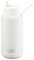 frank green Insulated Water Bottle for Cold Or Hot Drinks - 1 Litre/34oz Metal Water Bottle with Straw Lid, Ceramic Insulated, Stainless Steel, Triple Wall Vacuum - Cloud White by frank green