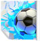 Fototapete - Wohnzimmer, Schlafzimmer - für Jungen Fußball 3D - 208cm X 146cm; Wandtapete Vlies 130g, Das Set enthält Klebstoff und Montageanleitung