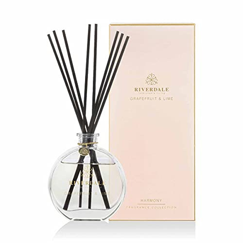 Riverdale Duftstäbchen Boutique in Nude - Aromatische Duftstäbchen im Glas - Mit dem Duft von Grapefruit und Lime - Für 3-5 Wochen zitronigen Geruch - 1 x 90 ml