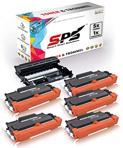 5X TN2010 Toner Schwarz + 1x DR2200 Trommel kompatibel für Brother MFC-7360NE Brother DR2200 Brother TN2010 MFC-7240 MFC-7360 MFC-7360N MFC-7360NE MFC-7460 MFC-7460DN MFC-7860 MFC-7860DW