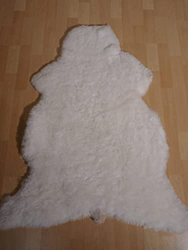 Schaffell Lammfell Fell Kurzhaar Weiss 90-100cm