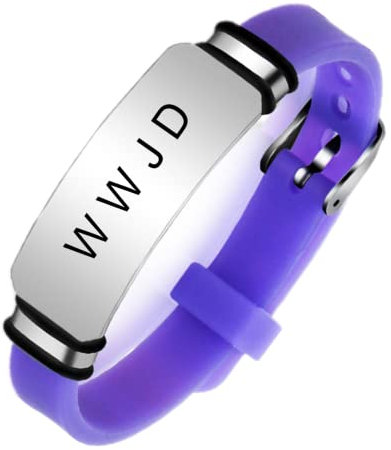 ForeverWill Verstellbares WWJD Silikon Armband für Erwachsene Kinder, What Would Jesus Do Inspirierendes Christus Geist Glaubens Armreif, Christlicher Schmuck für Frauen Männer Kinder, mehrere Farben