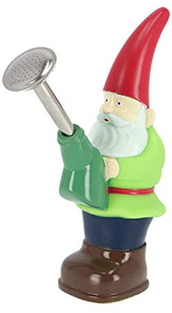 Esschert Design Gießbrause in Gartenzwergform Grün & Rot