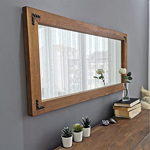WellHome Spiegel RHIN 110x50x3 cm - Nussbaum