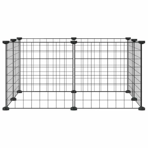 Bussandri Exclusive - 8-tlg. Haustierkäfig Schwarz 35x35 cm Stahl