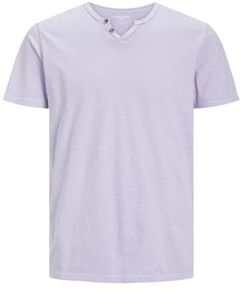 JACK & JONES Jjesplit Neck Tee Ss Noos, T-Shirt Uomo, Viola (Purple Rose), XS