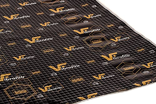 vibrofiltr Alubutyl Car Sound Deadening Self Adhesive Anti Vibration Mat 2mm 50 cm x 35 cm Set of 10 Sheets Soundproof Mat for Car Audio Camper Van Insulation Noise Vibration Reduction