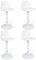 RELOVE Lot de 4 Tabourets de Bar avec Dossier et Repose-Pieds，Réglable en Hauteur et Rotative à 360°,Chaises de Bar Cuisine en Plastique，Robuste et Ultra Silencieux-4pc-B Blanc Pur