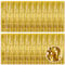 20 Pack Gold Foil Fringe Curtain Backdrop, 3.2ft x 8.2ft Metallic Tinsel Curtains Party Backdrop, Hanging Streamers for Birthday Party Decoration Wedding Holiday Christmas Decoration (Gold)