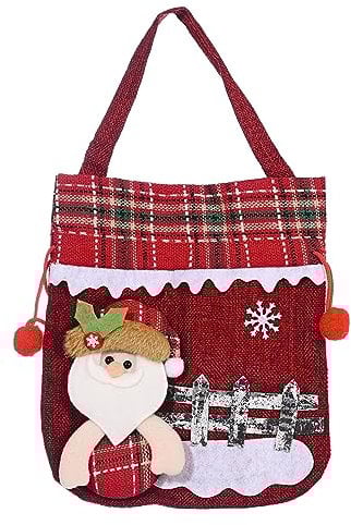 Grinch Kostüm Partydekoration Sackleinen Tasche kreative Mann Schneemann Geschenktüte Süßigkeiten Tasche (A One Size) Christmas Gnomes Hanging Ornaments Weihnachtsgurke