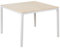 Gartentisch für 4 Personen 95 x 95 cm Aluminium weiß Kunstholz beige Prato
