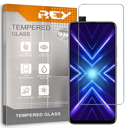 REY Pack 2X Bildschirmschutz aus gehärtetem Glas für Honor 9X - 9X PRO, Schutzfolie, Displayschutzfolie 9H+ Härte, Anti-Kratzen-Öl-Bläschen