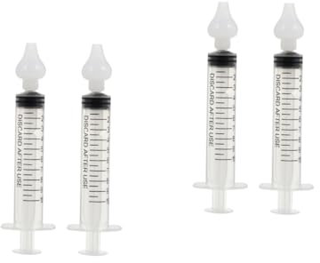 minkissy 4 Sets Baby Nasenduschen 10ml Nasen Nasendusche Reiniger Nasenreinigungswerkzeuge Tipps
