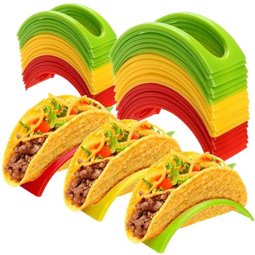 thirei Taco Halter Ständer, 12 Stück Taco Halter, Taco Schalen, Hartplastik Taco Shell Halter Rack, Taco Ständer, Für Restaurant, Zuhause