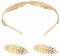 LEEQ Römische Göttin Haarreif - Kopfschmuck Aus Blattgold Haarnadel, Damen Haarband Gold Kopfschmuck Braut, Mädchen Lorbeerkranz Haarschmuck Goldene Hochzeit Boho Blatt Haar Krone Accessories,3pcs