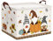 Clastyle Erntedankfest Kinder Wäschekorb mit Henkel Kürbis Kleidung Spielzeug Aufbewahrungskorb Herbst Aufbewahrungsbox für Babyzimmer Bad, Truthahn, 40 * 30 * 30 cm
