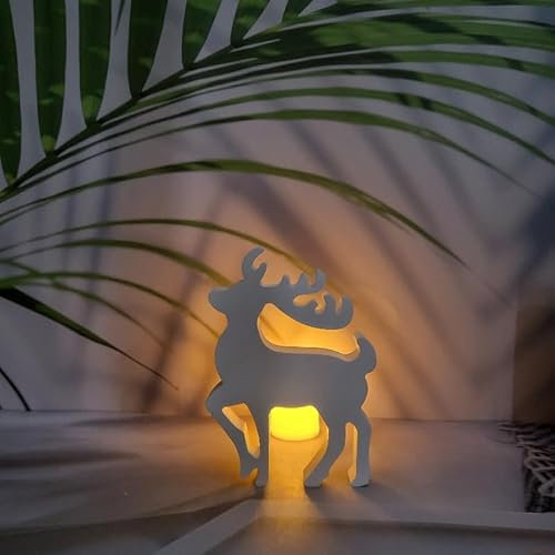 Silikonformen GießFormen Elch,Silikonform Weihnachten,DIY Silikonformen GießFormen Weihnachten,Weihnachtsdeko GießFormen Silikon,Kerzenformen Zum GießEn,3D Elch Weihnachten Deko
