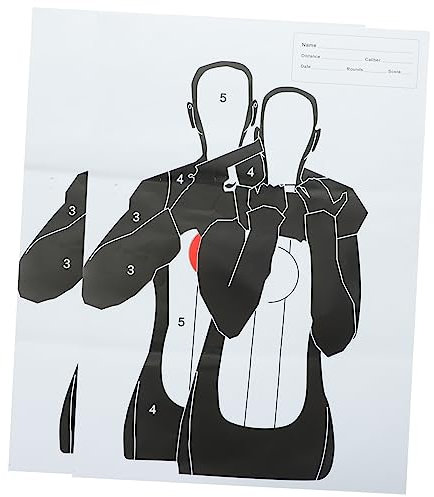 BESPORTBLE 2 Blätter Spiel Zielpapier Gezieltes Papier Wettbewerbsfähiges Übungsspielzeug Scheibenschießpapier Zombie-Splatter-ziele Etikett Ausbildung Trainingsziel -schießziele