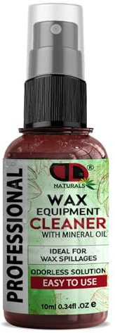 Detergente professionale per contenitori per la cera, per rimuovere cera e residui di cera versata da secchio scaldacera e altre superfici di lavoro (spray da 10 ml)