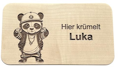 Frühstücksbrettchen Kinder personalisiert | Hier krümelt Brettchen |