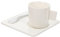 MOLUCKFU Tasse Espressotassen 2er Set Porzellantasse Untertasse Ästhetische Tassen Kaffeeglastassen Espressotasse Kaffeebecher
