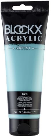 Blockx 61676BXC Acrylique Fine Opaque et Satinée- Vert turquoise PW 6/PG 7/PB 15:3 - 250ml