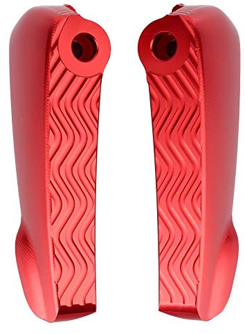 Klanata Fußrasten hinten, schwarze klappbare Fußstütze, 1 Paar, Anti-Rutsch-Design für Vespa GT 125/200 & GTS 250ie/300ie (Red)