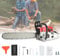 20 Petrol Chainsaw, 58CC 2-Stroke Engine Chainsaw Petrol, Handheld Cordless Chain Saw, High-Power Chainsaw for Wood Cutting and Tree Trimming (Red-2)