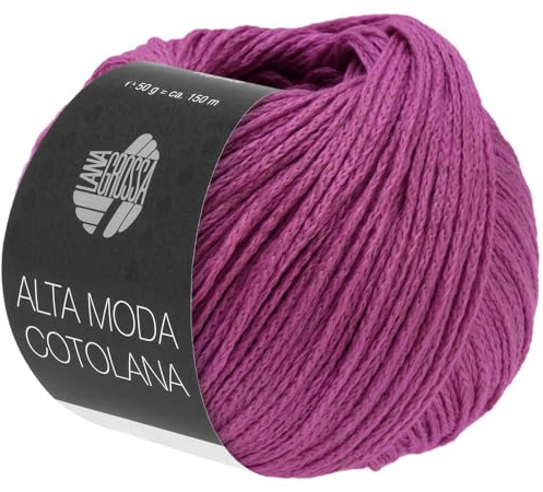 LANA GROSSA Alta Moda Cotolana | Edles Kettengarn aus 45% Schurwolle (Merino superwash), 45% Pima Baumwolle & 10% Polyamid| 50g Wolle zum Stricken & Häkeln | 150m Garn FB 58