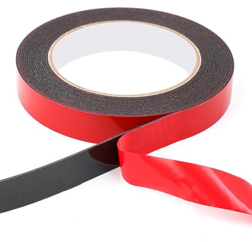 sundrerfect Doppelseitiges Klebeband extra stark, wasserdicht und hitzebeständig, 5m Länge, 0,5cm Breite, multifunktional für Wand, LED-Bänder und Autos