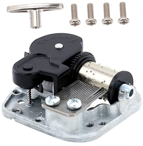 PRETYZOOM Spieluhr Uhrwerk Austausch aus ABS und Eisen, Silber, 1 Satz