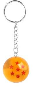 DALOCA porte-clés boules de dragon Dragonball étoiles réalistes, orange., S