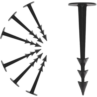 Pullmer Erdanker, Erdnägel Kunststoff, Bodenanker für Unkrautvlies, Gartenvlies, Sandkastenabdeckung (50 Stück)