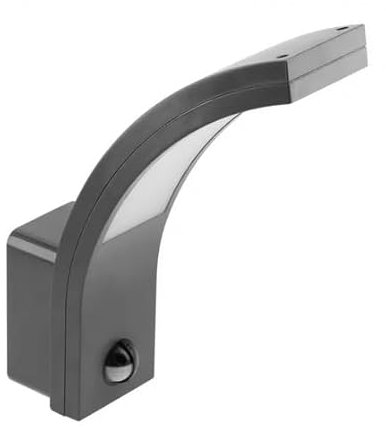 JungesLicht 230Volt Außenlampe Wand IP54 Außenleuchte IP54, 4000K neutralweiß, 10W mit 900Lumen, für Innen & Außen, Wandlampe, 40.000 Std. Lebensdauer, 255x66x187mm (Schwarz Bewegungsmelder)