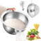 Exquilnova Rice Strainer,Rice Washer with Side Sieve,Stainless Steel Rice Washing Bowl for Cleaning Rice,Rice Washer Strainer for Cleaning Fruits,Beans and Vegetables