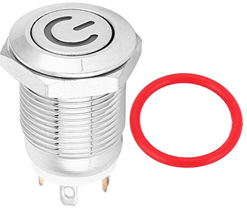 12mm Metallknopfschalter mit Power White LED Light Self Reset 1 No Switch (24V)