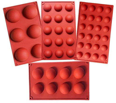 Stampo in silicone a mezza sfera rotondo per torte, cioccolato, pasticceria, pasticceria, gelatina, sapone, pane, caramelle, stampi da forno in silicone rettangolari