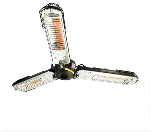 Outdoor Patio Umbrella Heater – 3 Panel Halogen Parasol Hanging Heater, IP24 Rated for Garden, Terrace, Balcony, Camping & Outdoor Dining