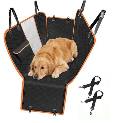 LDJSNC Hundedecke Auto Rückbank für Smart EQ Fortwo Cabrio 2020 – Wasserdicht, Kratzfest & rutschfest Rückbankschutz mit Seitenschutz, Universal Hundematte