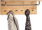 Garderobe Emilia, massive Wildeiche, Bügel und Haken Eisen, 80 x 30 x 26 cm, Wandgarderobe, Flurgarderobe