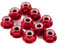 Hex Auto-Lock Noci 10 Pezzi M5 Dado di Bloccaggio in Alluminio CNC Dado Flangiato Nylon Autobloccante in Metallo Rosso Scuro