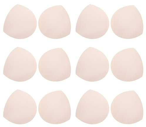 6 paia Donne Push Up Inserti in mesh per reggiseno sportivo o Bikini e Senza Spalline (beige)